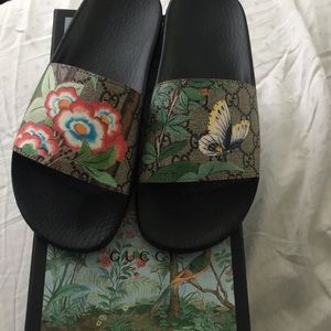 Floral/Butterfly Gucci slides